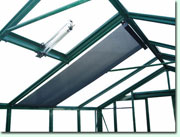 Internal roof shading blinds. 